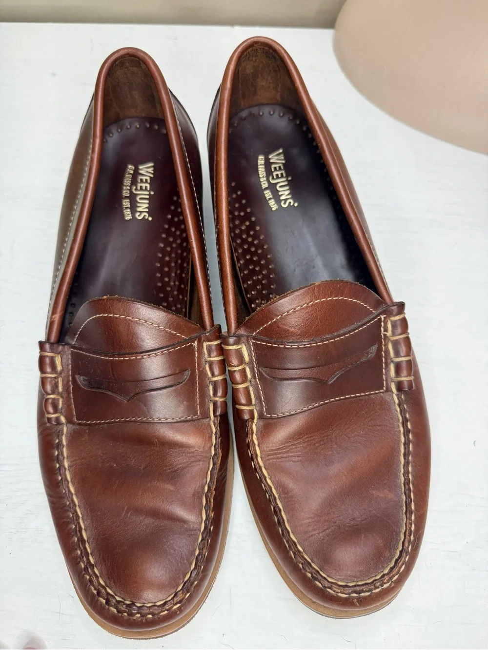 G.H Bass Weejun Mens Leather Slip-On Penny Loafer Casual Shoes Size 10.5